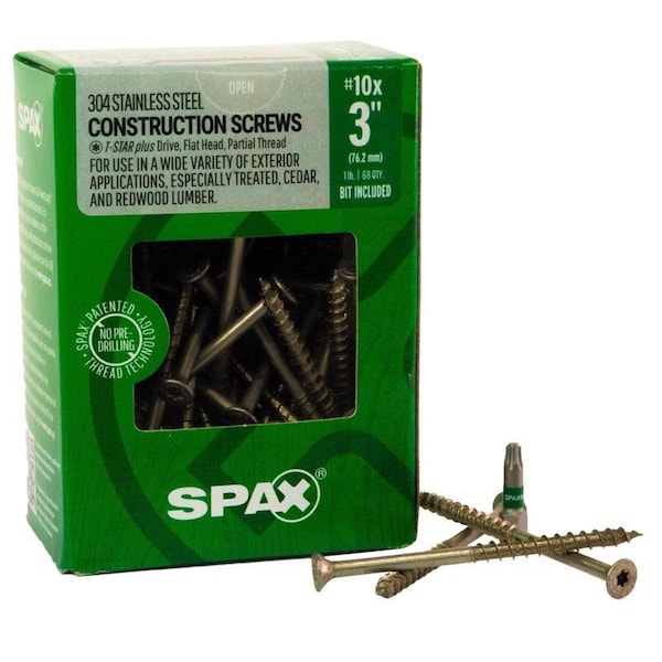 Spax SPAX Multi-Material No. 10 Label X 3 in. L Star Flat Head Serrated Construction Screws 4197000500754 - main
